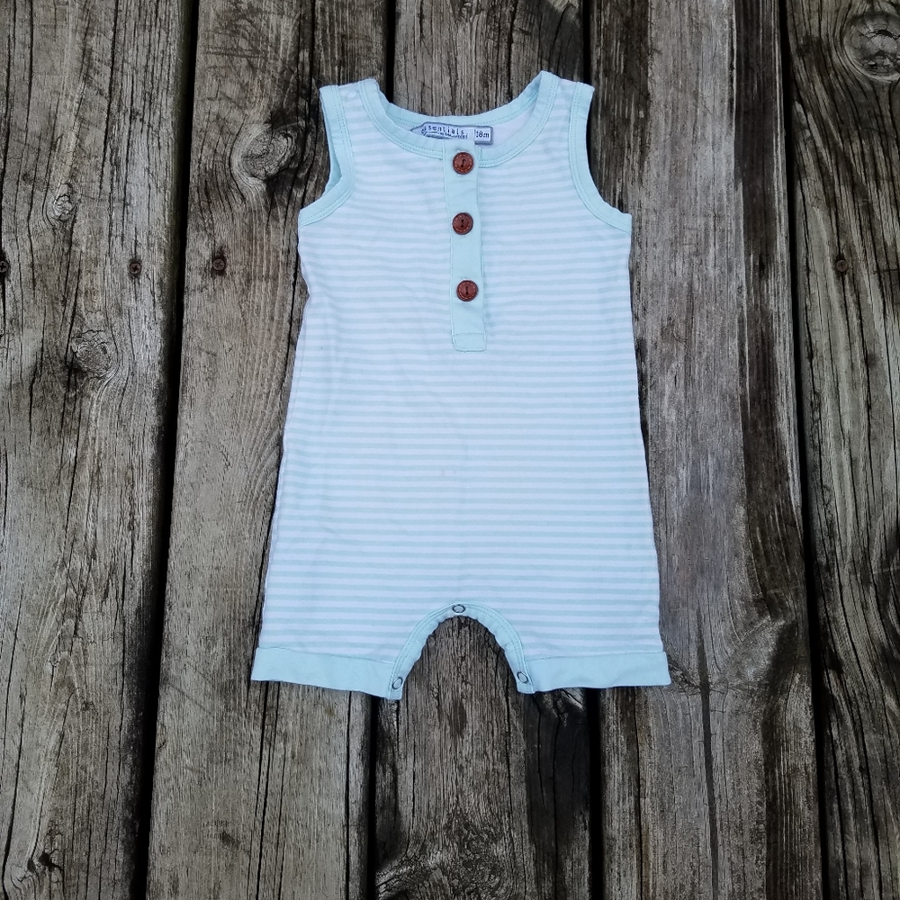 Sweethoney Boutique striped button romper outfit